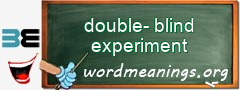 WordMeaning blackboard for double-blind experiment